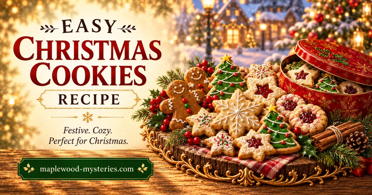 Christmas cookies recipe image with holiday baking details from Maplewood